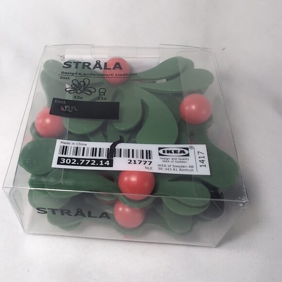 IKEA Strala NEW 302.772.14 Mistletoe Red Berries Leaves Andersson Light Caps - Picture 3 of 8